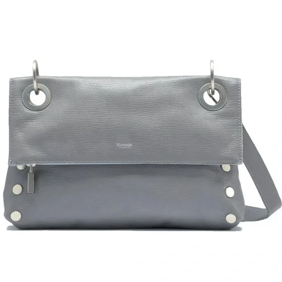 EUC Hammit VIP Meduim Montana reversible crossbody in Stingray Blue/Steel Grey